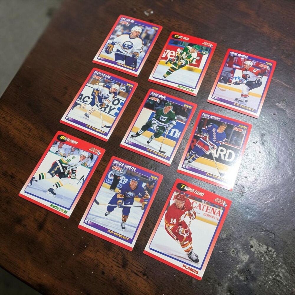 1991 Score NHL Hockey Cards Lot Top Prospects Doug Weight Theoren Fleury
